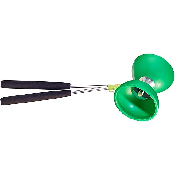 Donkergroene Diabolo Met Aluminium Stokken