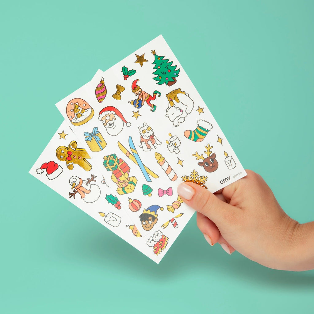 Set kerstige tattoos - Ho ho ho - Kinderschmink en tattoos Omy - In den Olifant