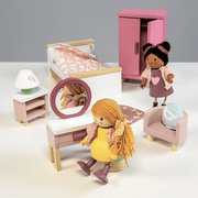 Set Poppenhuismeubels - Slaapkamer - Poppenhuismeubels en accessoires Tender Leaf Toys - In den Olifant