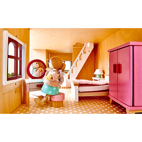 Set Poppenhuismeubels - Slaapkamer - Poppenhuismeubels en accessoires Tender Leaf Toys - In den Olifant