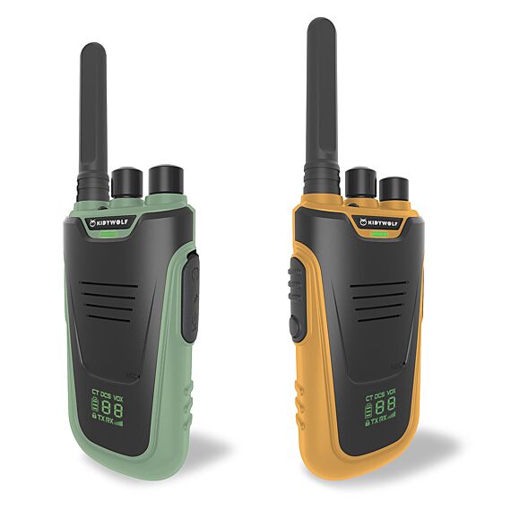 Set Van 2 Walkietalkies - Kidytalk Geel & Groen - STEM speelgoed Kidywolf - In den Olifant