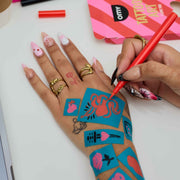 Set van 3 tattoo pennen - Tattoo Art I Love You - Kinderschmink en tattoos Omy - In den Olifant