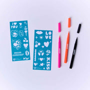 Set van 3 tattoo pennen - Tattoo Art I Love You - Kinderschmink en tattoos Omy - In den Olifant