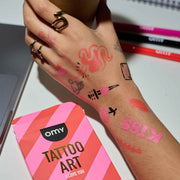 Set van 3 tattoo pennen - Tattoo Art I Love You - Kinderschmink en tattoos Omy - In den Olifant