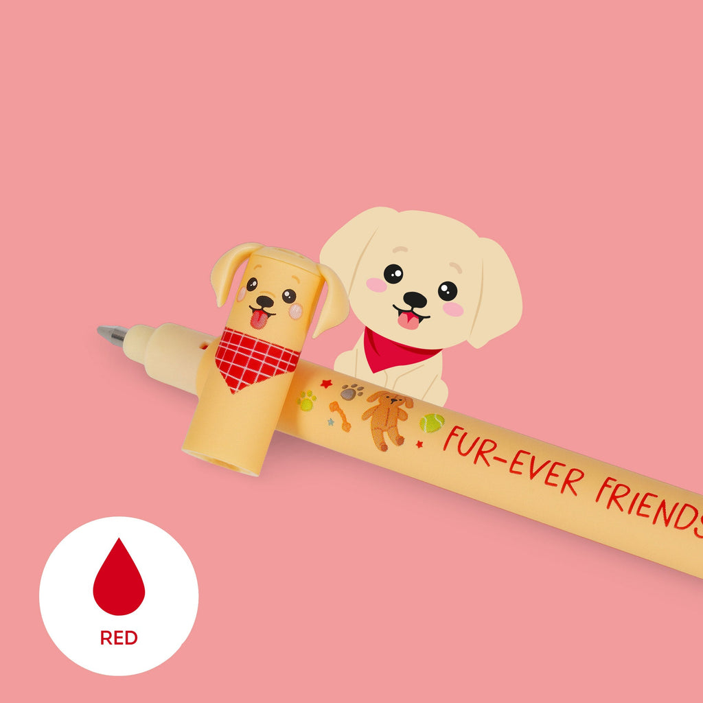 Set van 3 uitwisbare pennen Erasable Gel Pens - Fur - ever Friends - Schrijfwaren Legami - In den Olifant