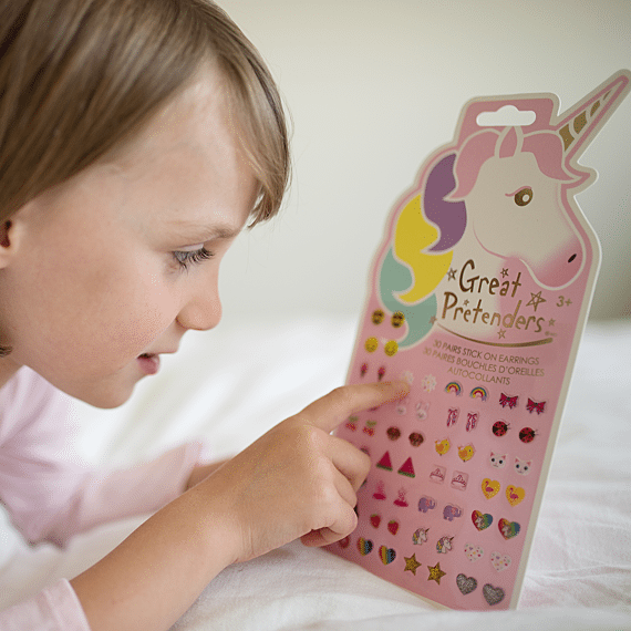 Set Van 30 Oorstickers - Unicorn - Kleine cadeautjes Great Pretenders - In den Olifant