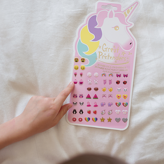 Set Van 30 Oorstickers - Unicorn - Kleine cadeautjes Great Pretenders - In den Olifant