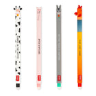 Set van 4 uitwisbare pennen Erasable Gel Pens - Cow + Piggy + Donkey + Rooster - Schrijfwaren Legami - In den Olifant