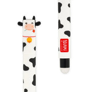 Set van 4 uitwisbare pennen Erasable Gel Pens - Cow + Piggy + Donkey + Rooster - Schrijfwaren Legami - In den Olifant