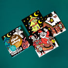 Set van 6 fluwelen kleurplaten Velvet Coloring - HO HO HO - Kleuren en tekenen Omy - In den Olifant