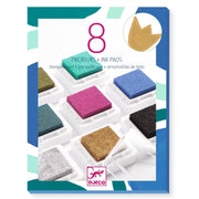 Set van 8 stempelkussens met glitters - Chic - Stempelen Djeco - In den Olifant