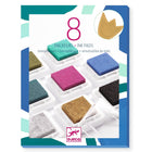 Set van 8 stempelkussens met glitters - Chic - Stempelen Djeco - In den Olifant