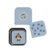 Setje van 3 snackdozen Pattern Party blue - Lunchboxen en snackdoosjes Lässig - In den Olifant