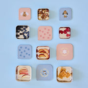 Setje van 3 snackdozen Pattern Party blue - Lunchboxen en snackdoosjes Lässig - In den Olifant