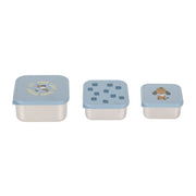 Setje van 3 snackdozen Pattern Party blue - Lunchboxen en snackdoosjes Lässig - In den Olifant