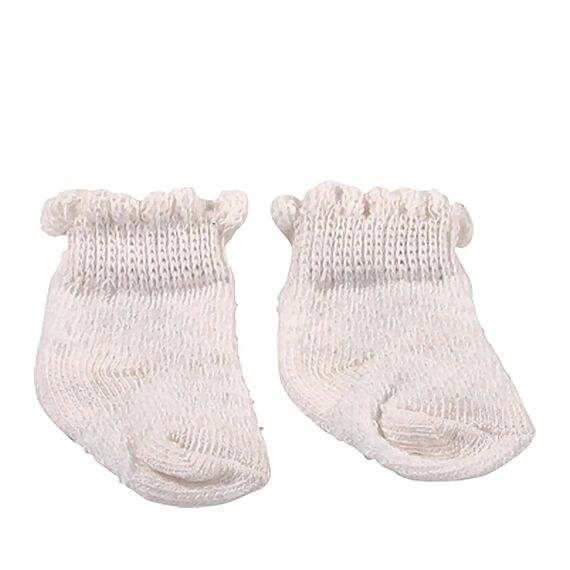 Shoes & Co, Sokken "Snowflake", Babypoppen 30 - 33 Cm / 42 - 46 Cm / 48 Cm / Staanpoppen 45 - 50 Cm - Poppenkleding Götz - In den Olifant