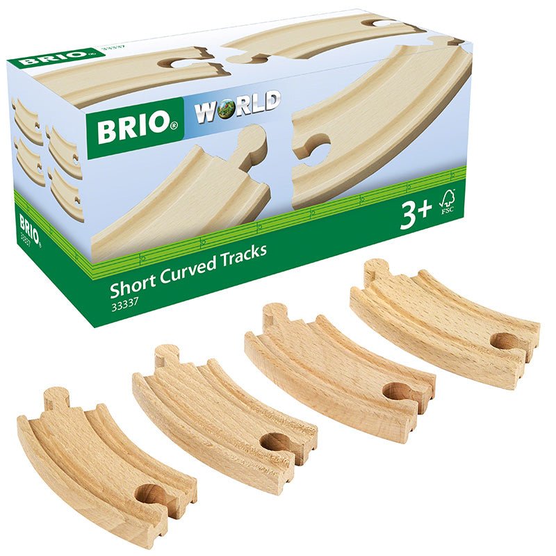 Short Curved Tracks uitbreidingsset - 4 onderdelen - Treinsporen en accessoires Brio - In den Olifant