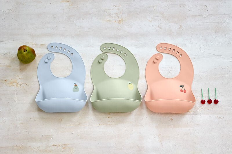 Silicone Bib Happy Fruits Cherry - Slabben Lässig - In den Olifant