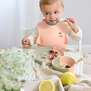 Silicone Bib Happy Fruits Cherry - Slabben Lässig - In den Olifant
