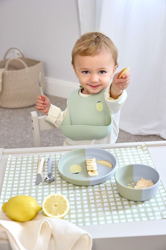 Silicone Bib Happy Fruits Lemon - Slabben Lässig - In den Olifant