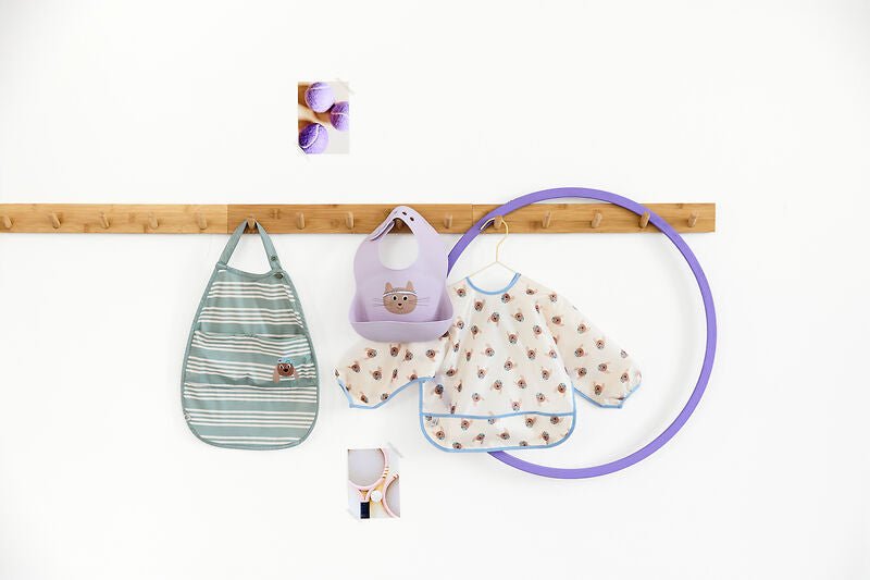 Silicone Bib Tiny Team Cat - Slabben Lässig - In den Olifant