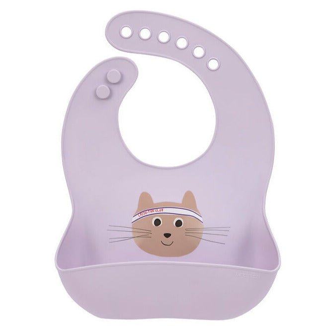 Silicone Bib Tiny Team Cat - Slabben Lässig - In den Olifant