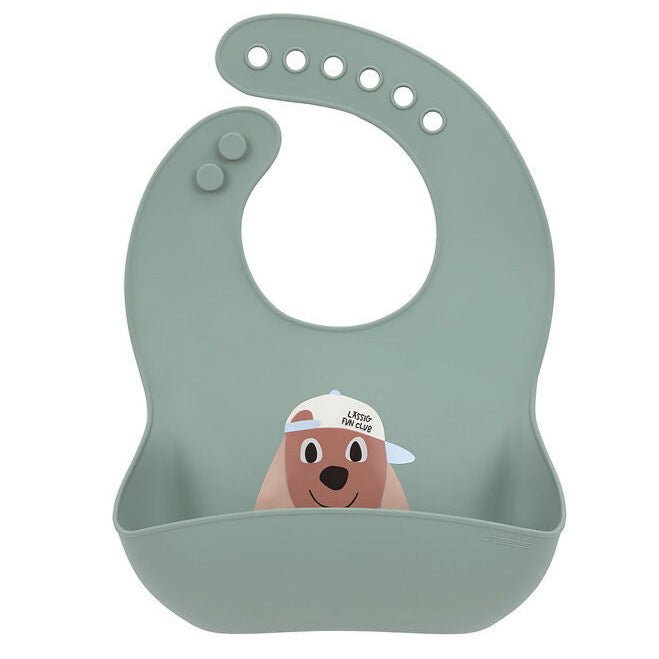 Silicone Bib Tiny Team Dog - Slabben Lässig - In den Olifant
