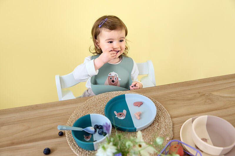 Silicone Bib Tiny Team Dog - Slabben Lässig - In den Olifant