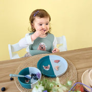 Silicone Bib Tiny Team Dog - Slabben Lässig - In den Olifant