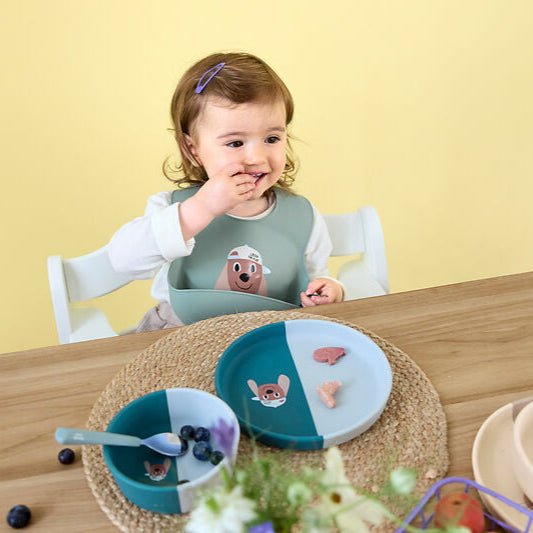 Silicone Bib Tiny Team Dog - Slabben Lässig - In den Olifant