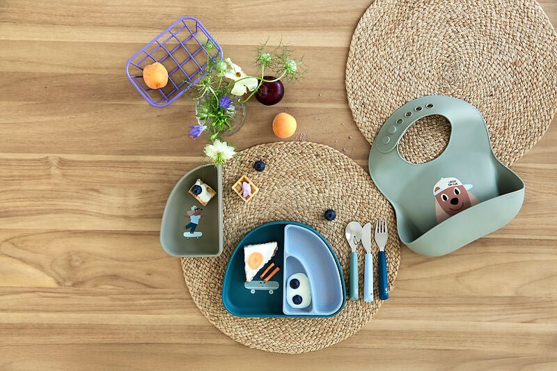 Silicone Bib Tiny Team Dog - Slabben Lässig - In den Olifant