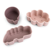 Silicone shapes 3 pcs Happy clouds Powder - Lunchboxen en snackdoosjes Done by Deer - In den Olifant