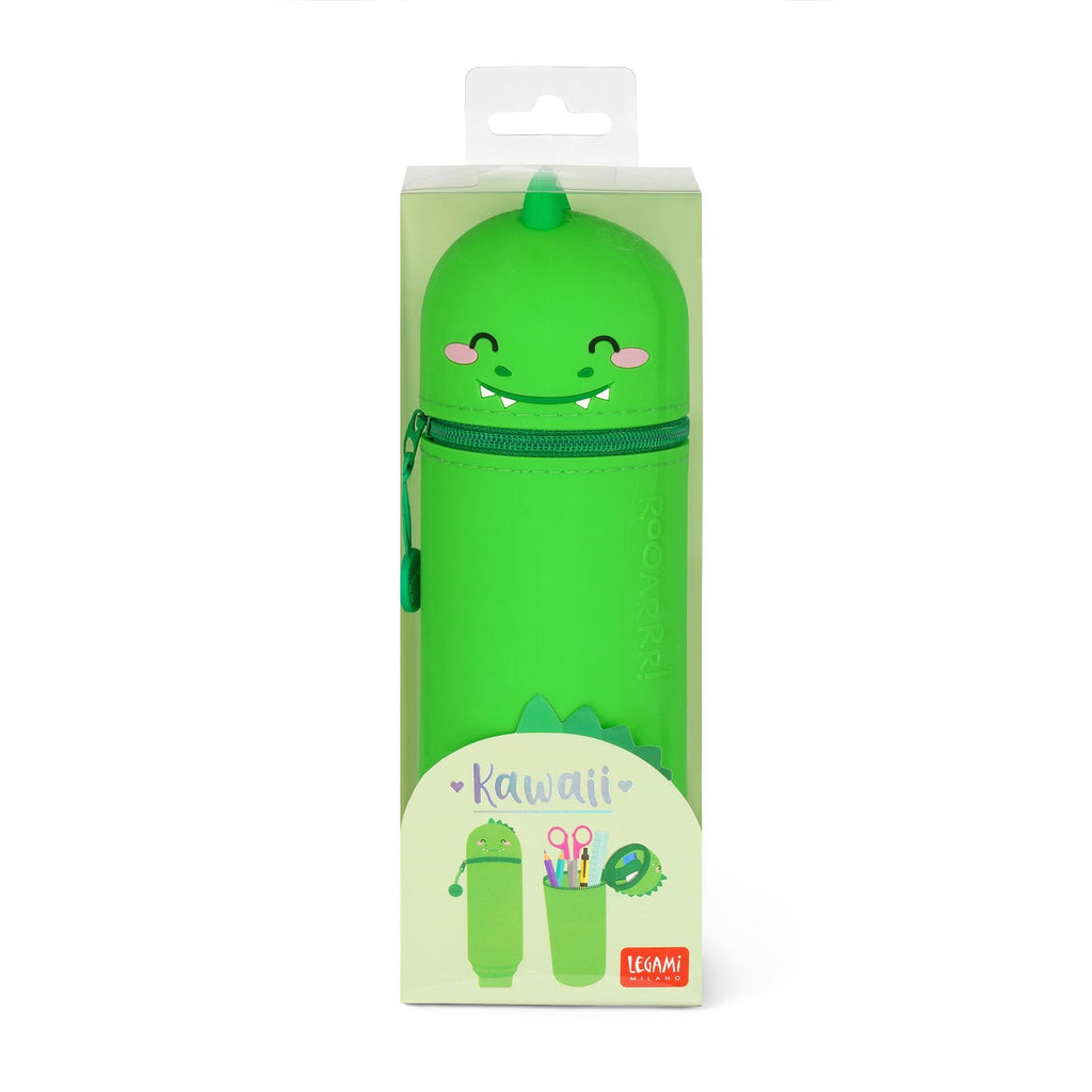 Siliconen 2 - in - 1 Kawaii Pennenzak - Dino - Pennenzakken Legami - In den Olifant
