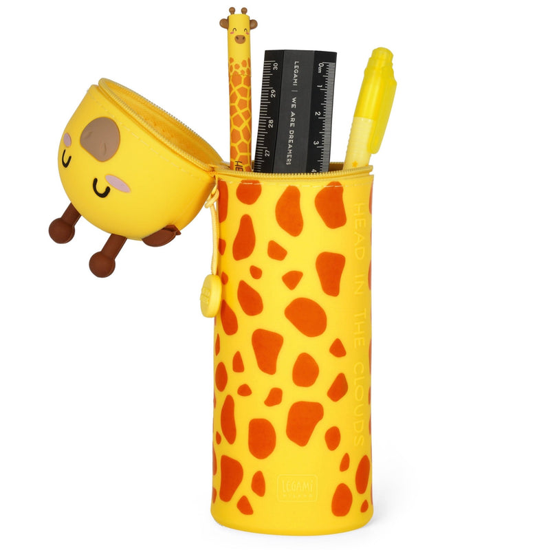 Siliconen 2 - in - 1 Kawaii Pennenzak - Giraffe - Pennenzakken Legami - In den Olifant