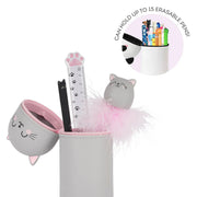 Siliconen 2 - in - 1 Kawaii Pennenzak - Kitty - Pennenzakken Legami - In den Olifant