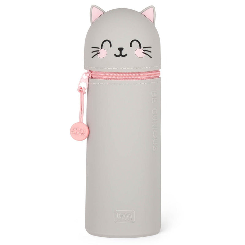 Siliconen 2 - in - 1 Kawaii Pennenzak - Kitty - Pennenzakken Legami - In den Olifant