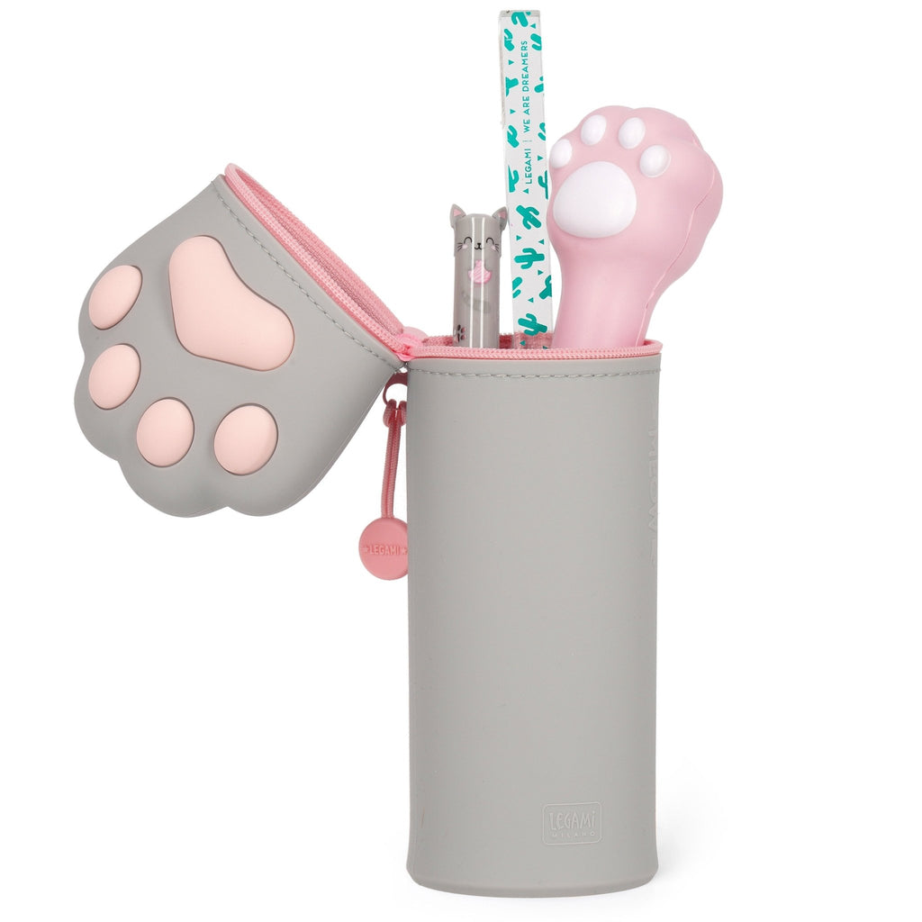 Siliconen 2 - in - 1 Kawaii Pennenzak - Kitty Paw - Pennenzakken Legami - In den Olifant