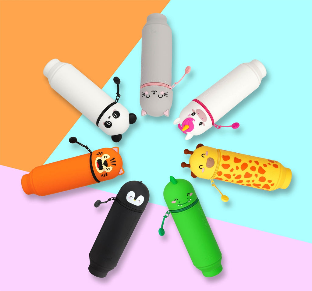 Siliconen 2 - in - 1 Kawaii Pennenzak - Panda - Pennenzakken Legami - In den Olifant