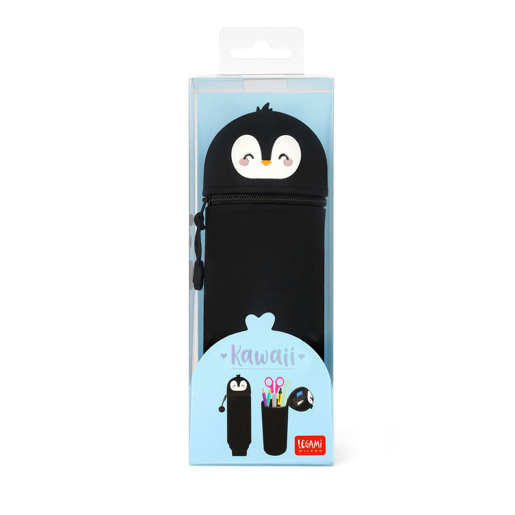 Siliconen 2 - in - 1 Kawaii Pennenzak - Penguin - Pennenzakken Legami - In den Olifant