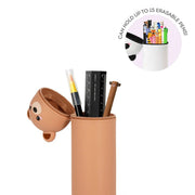 Siliconen 2 - in - 1 Kawaii Pennenzak - Teddy Bear - Pennenzakken Legami - In den Olifant