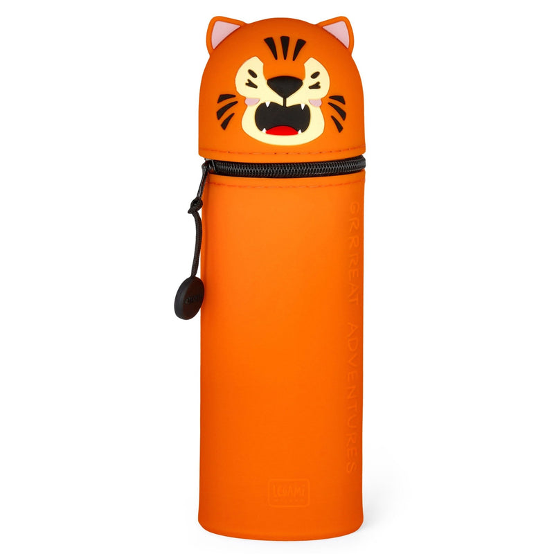 Siliconen 2 - in - 1 Kawaii Pennenzak - Tiger - Pennenzakken Legami - In den Olifant