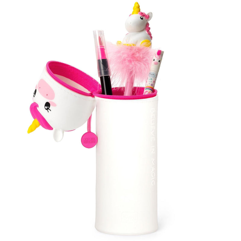Siliconen 2 - in - 1 Kawaii Pennenzak - Unicorn - Pennenzakken Legami - In den Olifant