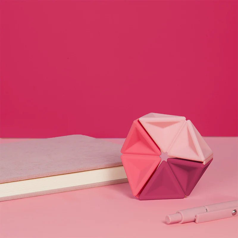 Siliconen fidget toy Pivot Magenta - Sensorisch speelgoed Speks - In den Olifant