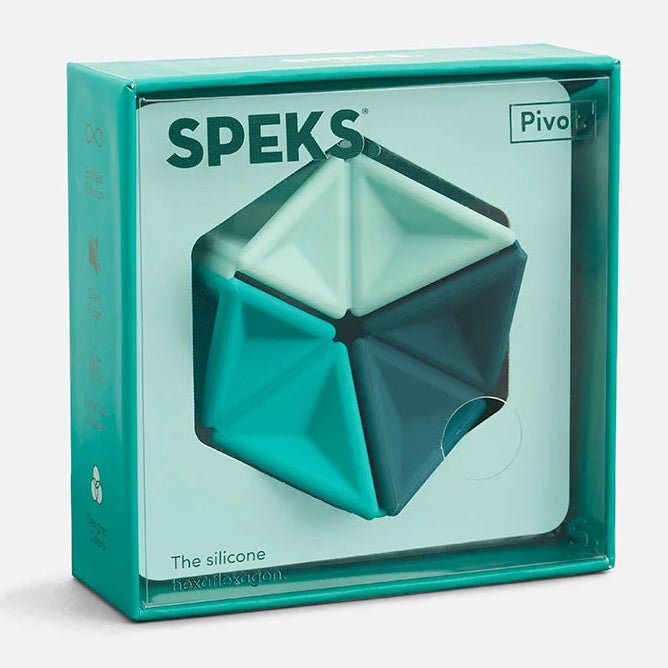 Siliconen fidget toy Pivot Teal - Sensorisch speelgoed Speks - In den Olifant