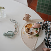 Siliconen rammelaar bijtring Robot - Bijtspeelgoed Mushie - In den Olifant