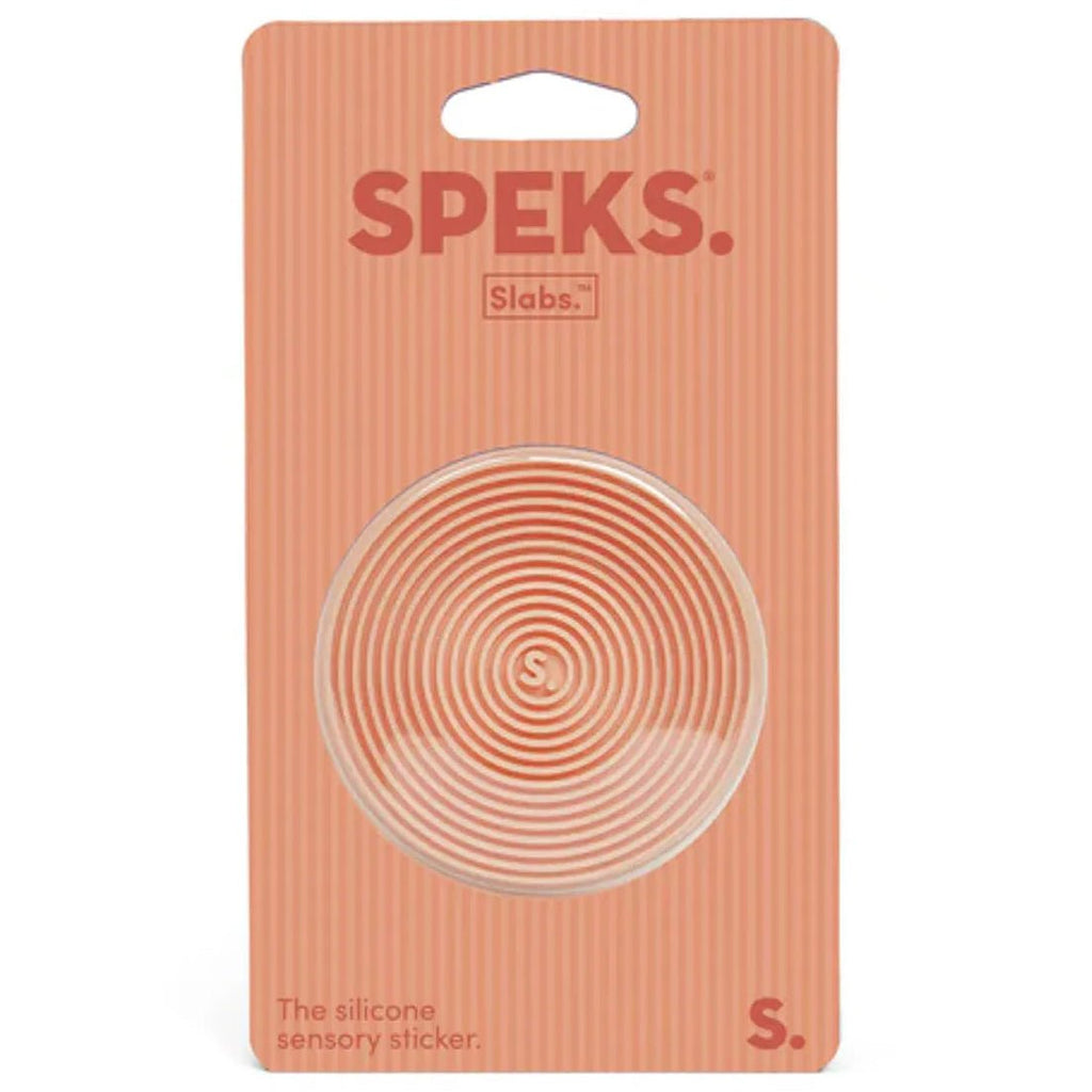 Siliconen sensorische sticker Slabs Circle Groove Orange - Sensorisch speelgoed Speks - In den Olifant