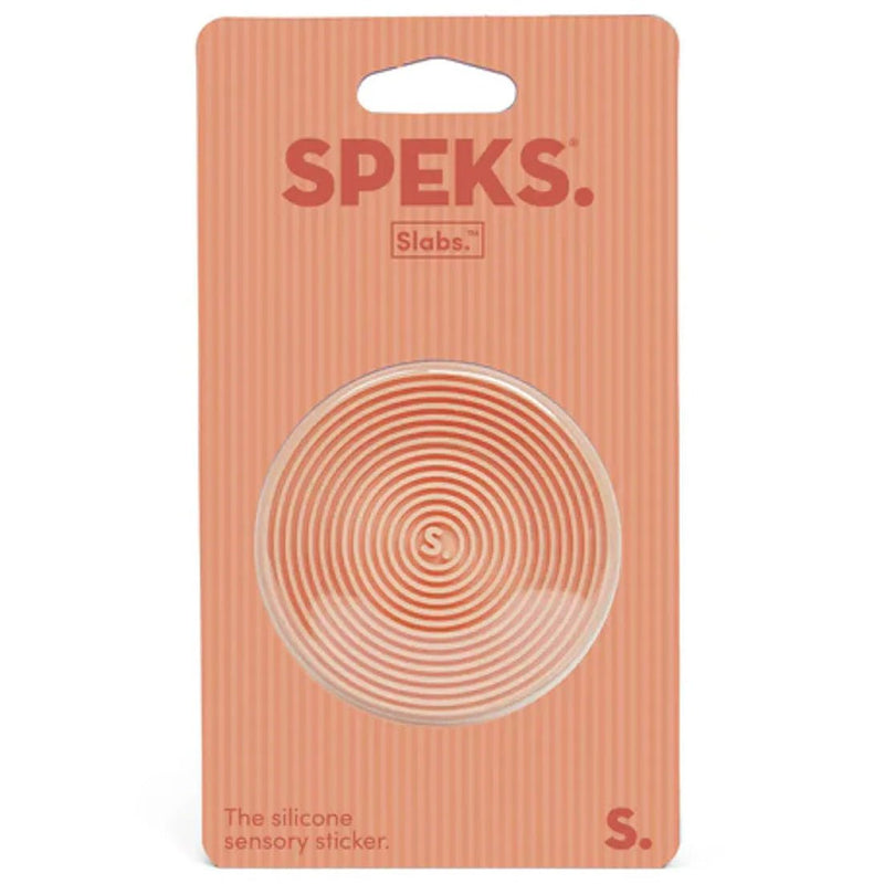 Siliconen sensorische sticker Slabs Circle Groove Orange - Sensorisch speelgoed Speks - In den Olifant