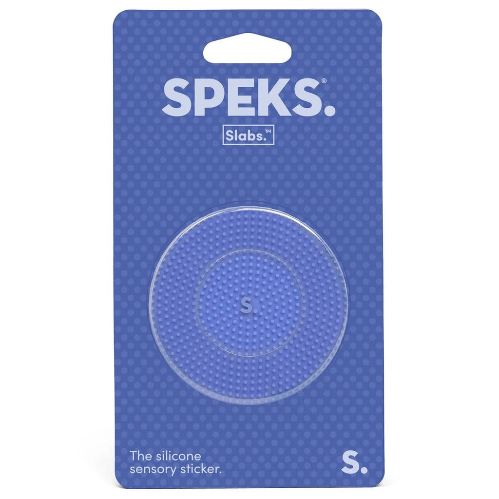 Siliconen sensorische sticker Slabs Circle Static Blue - Sensorisch speelgoed Speks - In den Olifant