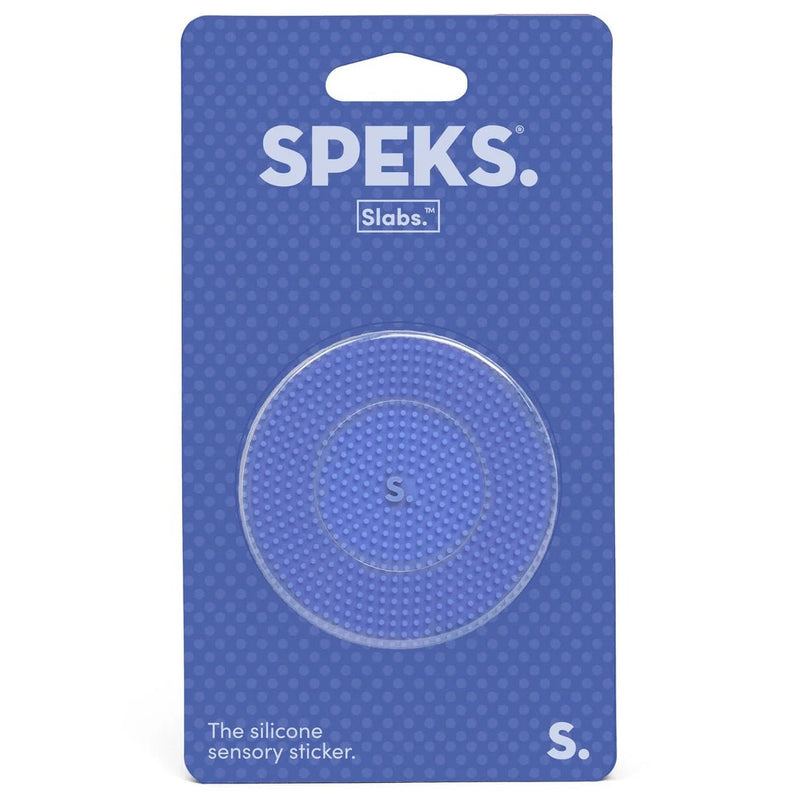Siliconen sensorische sticker Slabs Circle Static Blue - Sensorisch speelgoed Speks - In den Olifant