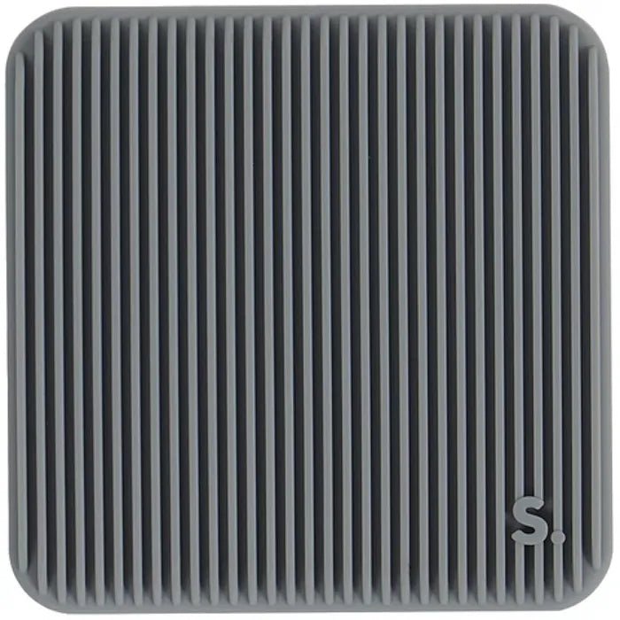 Siliconen sensorische sticker Slabs Square Groove Grey - Sensorisch speelgoed Speks - In den Olifant